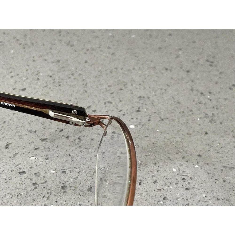 Runway Couture Eyeglasses Frames ONLY RCE-204 Half Rim Oval 52-18-135 Brown